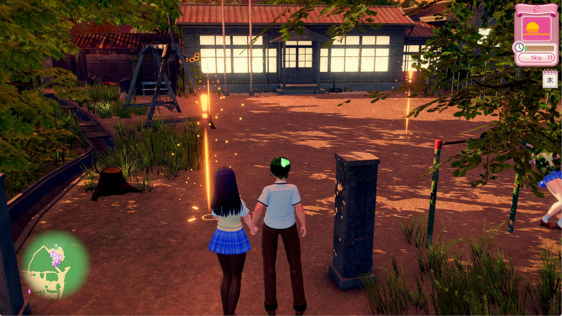 (大和撫子)と行動中